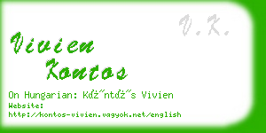 vivien kontos business card